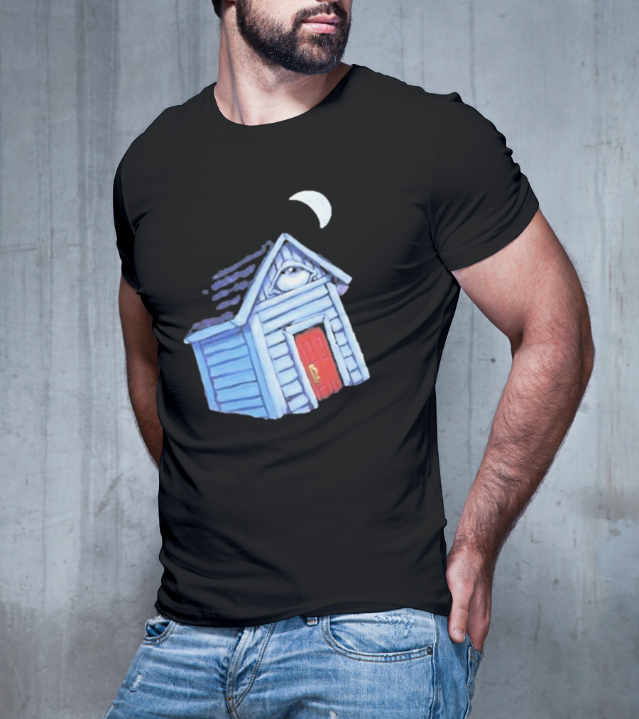 Turmoil Tinfoil Moon Eye House With Red Door T-Shirt