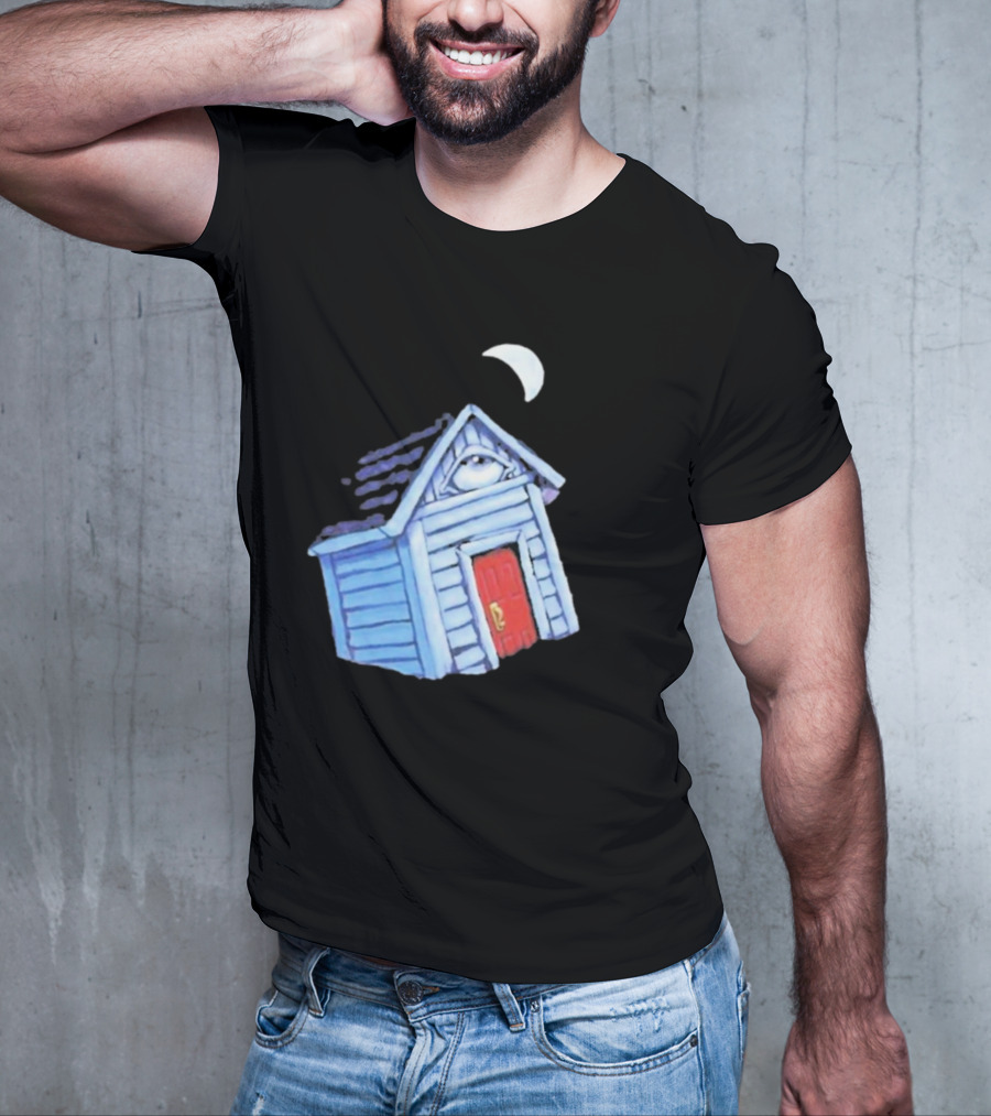Turmoil Tinfoil Moon Eye House With Red Door T-Shirt