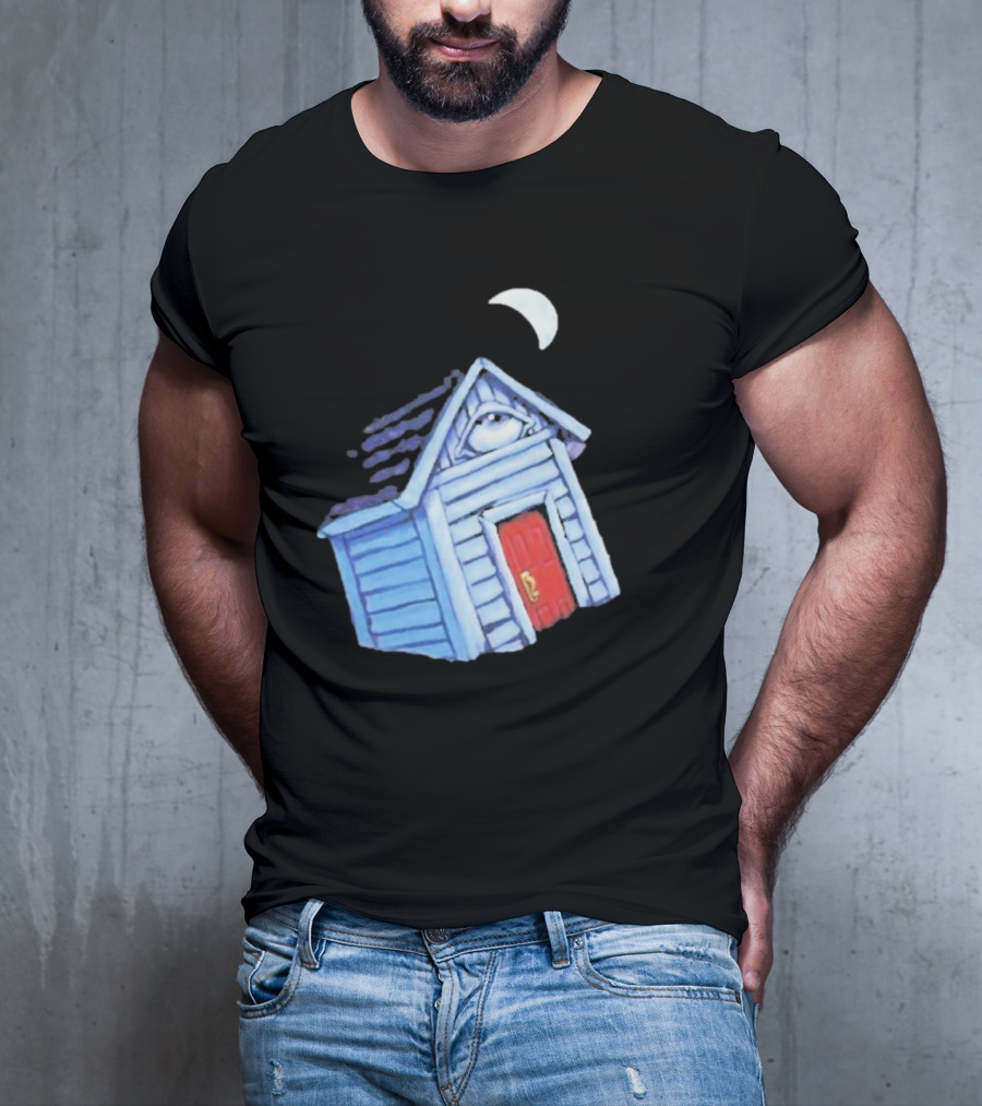 Turmoil Tinfoil Moon Eye House With Red Door T-Shirt