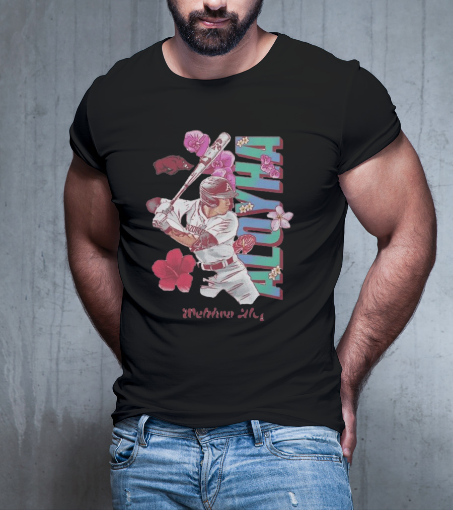 Wehiwa Aloyha Aloy Arkansas Baseball Flowers T-Shirt