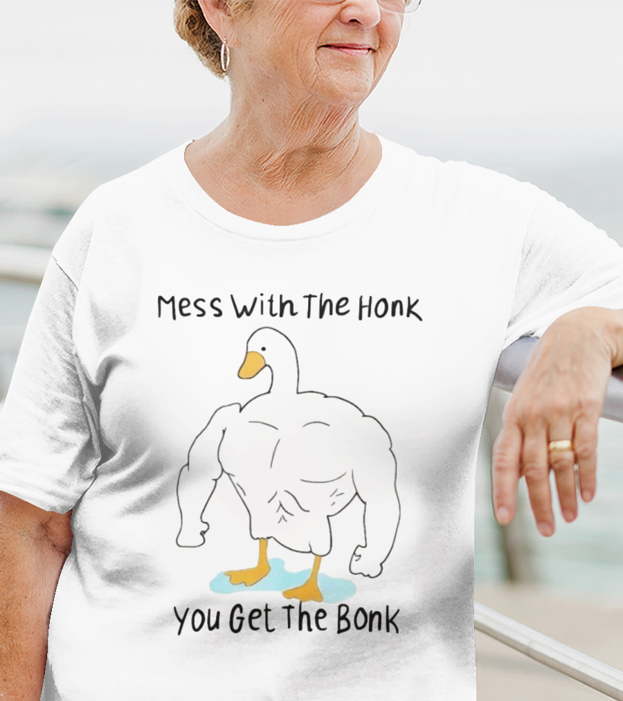Mess With The Honk You Get The Bonk Muscle Duck T-Shirt