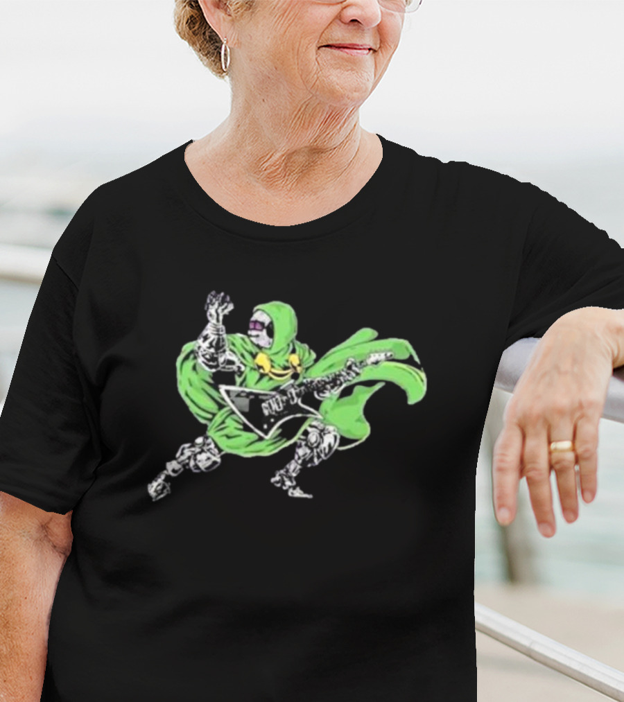 Mfer Doom Inko Metal Guitar Villain Green Cloak T-Shirt
