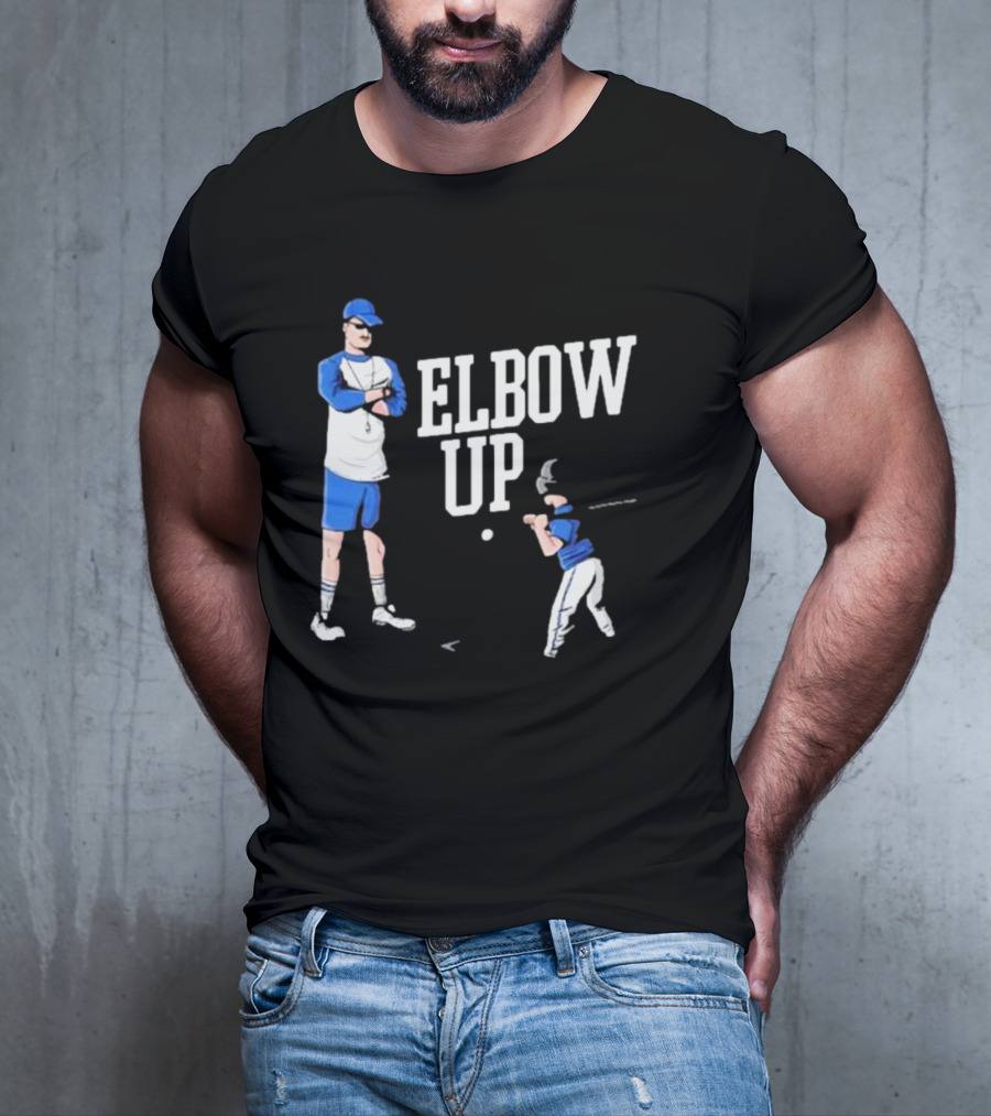 Middleclassfancy Baseball Coach Elbow Up T-Shirt