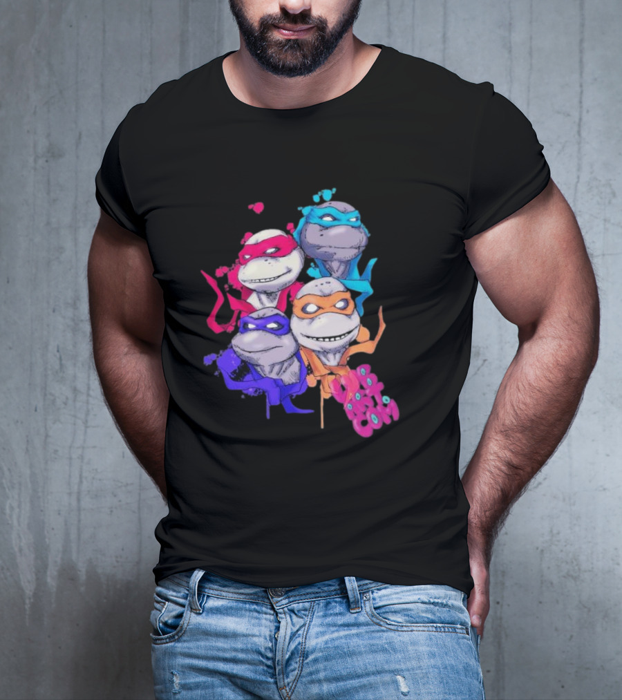 Neon TMNT Characters Pop T-Shirt