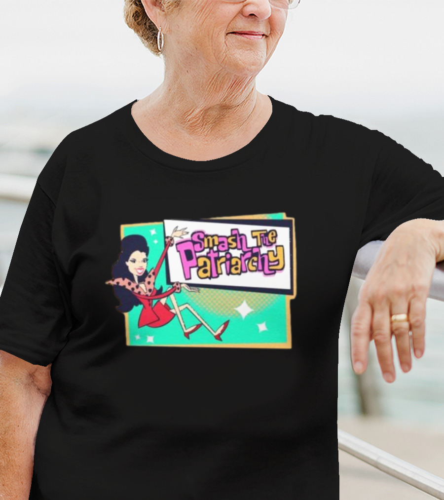 Smash The Patriarchy Retro Comic Style Woman Empowerment T-Shirt