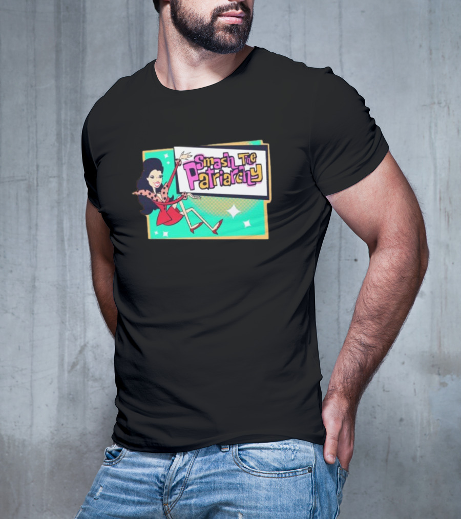 Smash The Patriarchy Retro Comic Style Woman Empowerment T-Shirt
