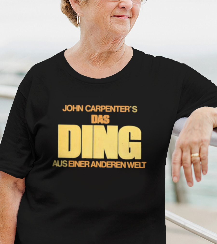 John Carpenter's Das Ding Aus Einer Anderen Welt Classic Horror Movie Title Text T-Shirt