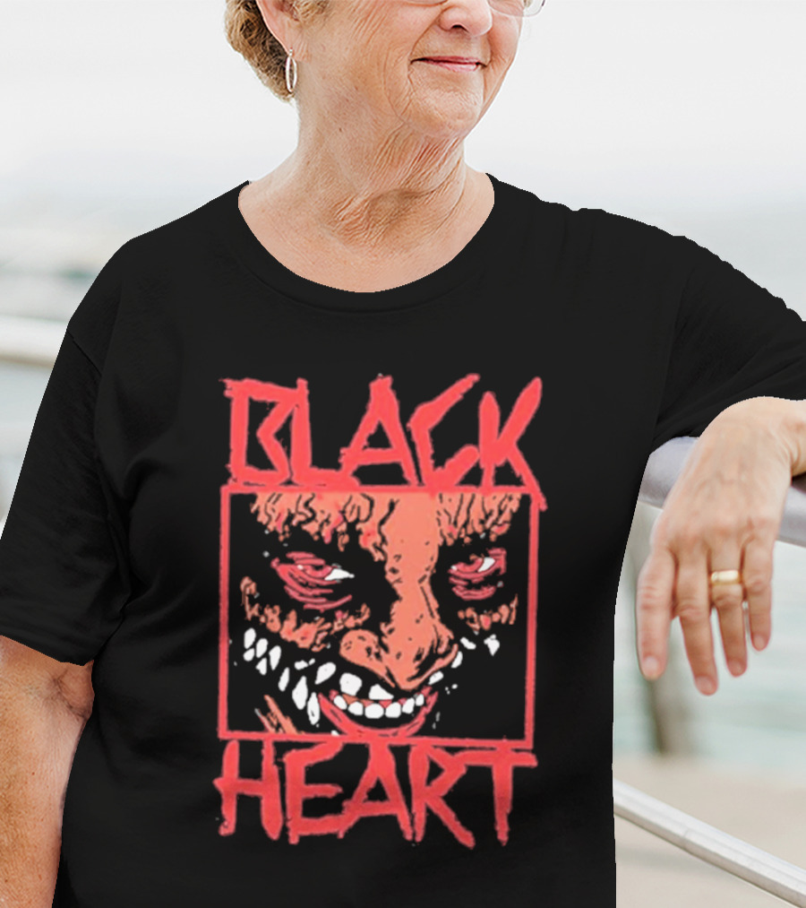 Lio Rush Blackheart Creepy Red Evil Face T-Shirt