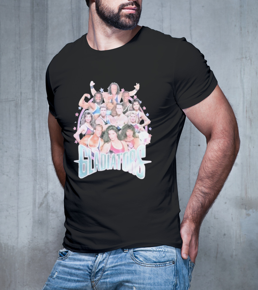 Gladiators Retro TV Show Cast Montage T-Shirt