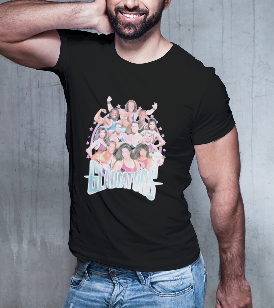 Gladiators Retro TV Show Cast Montage T-Shirt