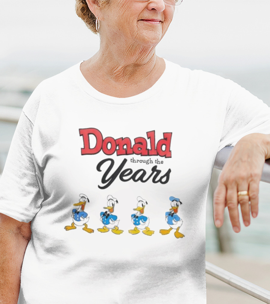 Donald Duck Through The Years Evolution Stages T-Shirt