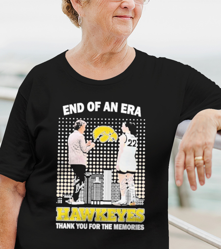 End Of An Era Lisa Bluder Hawkeyes Thank You For The Memories Basketball T-Shirt