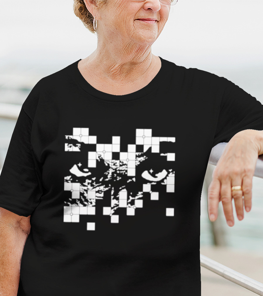 G Jones Paths Eyes Pixelated T-Shirt