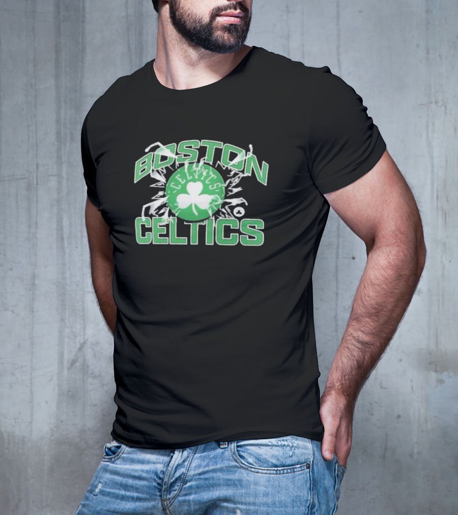 Boston Celtics Fanatics Shattered Logo Burst T-Shirt