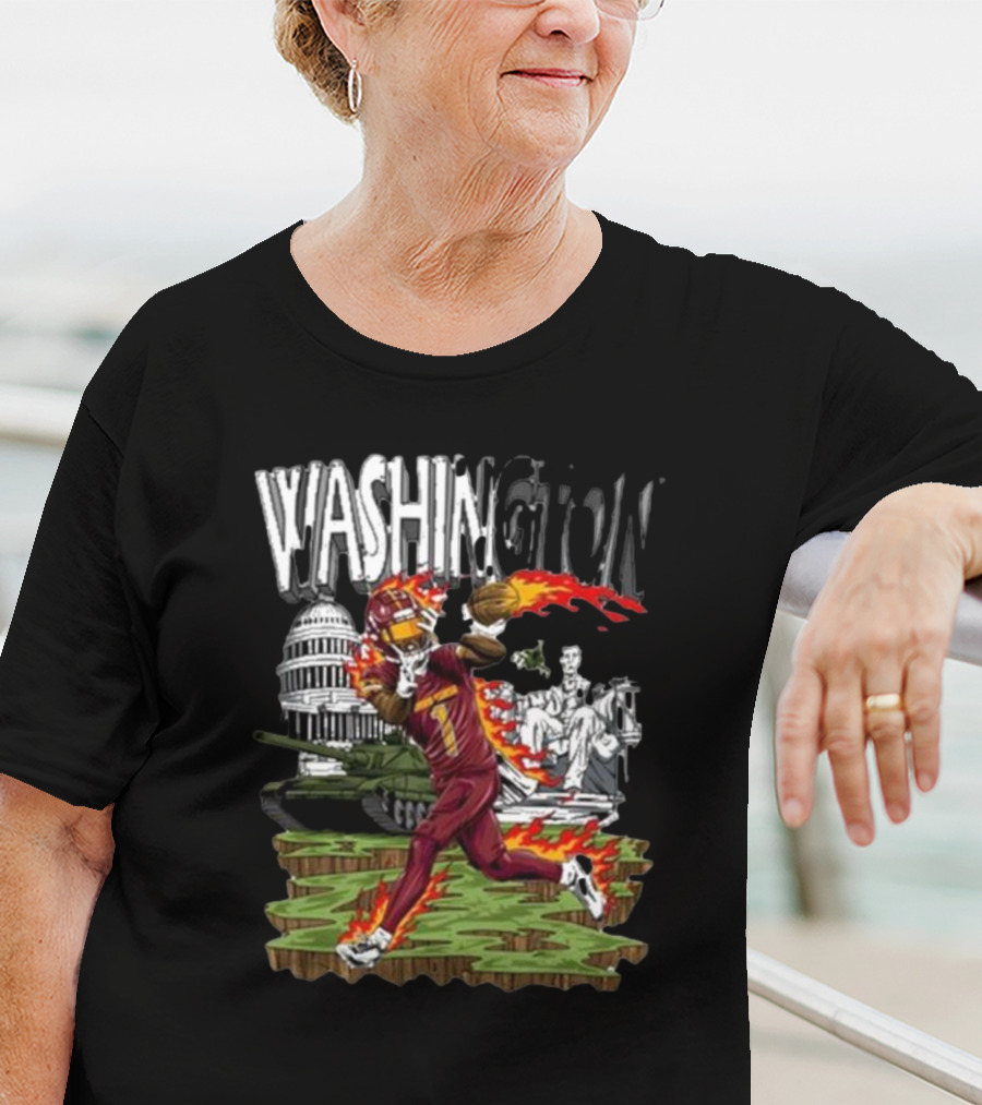 Washington Dark Horse Jd X Dh Football Fire Monuments T-Shirt