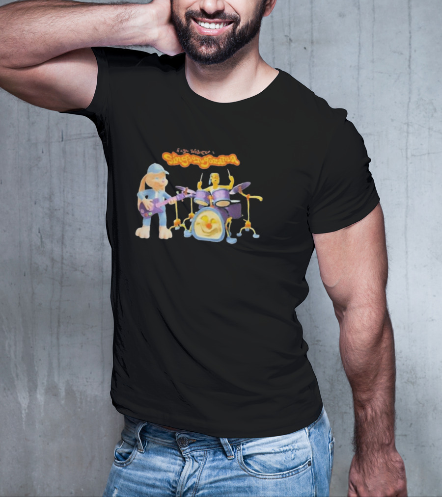 Faye Webster Singsongorama Cartoon Band Performance With Guitar And Drums T-Shirt