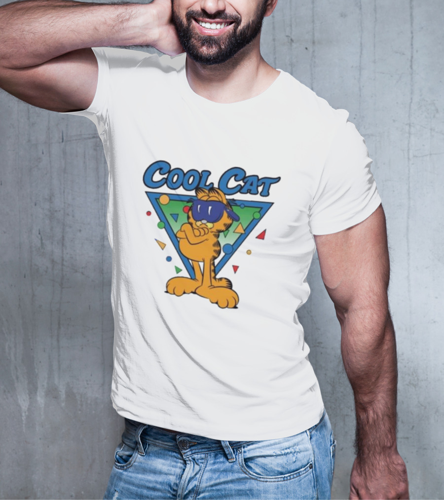 Quinton Reviews Wearing Garfield Cool Cat Retro T-Shirt