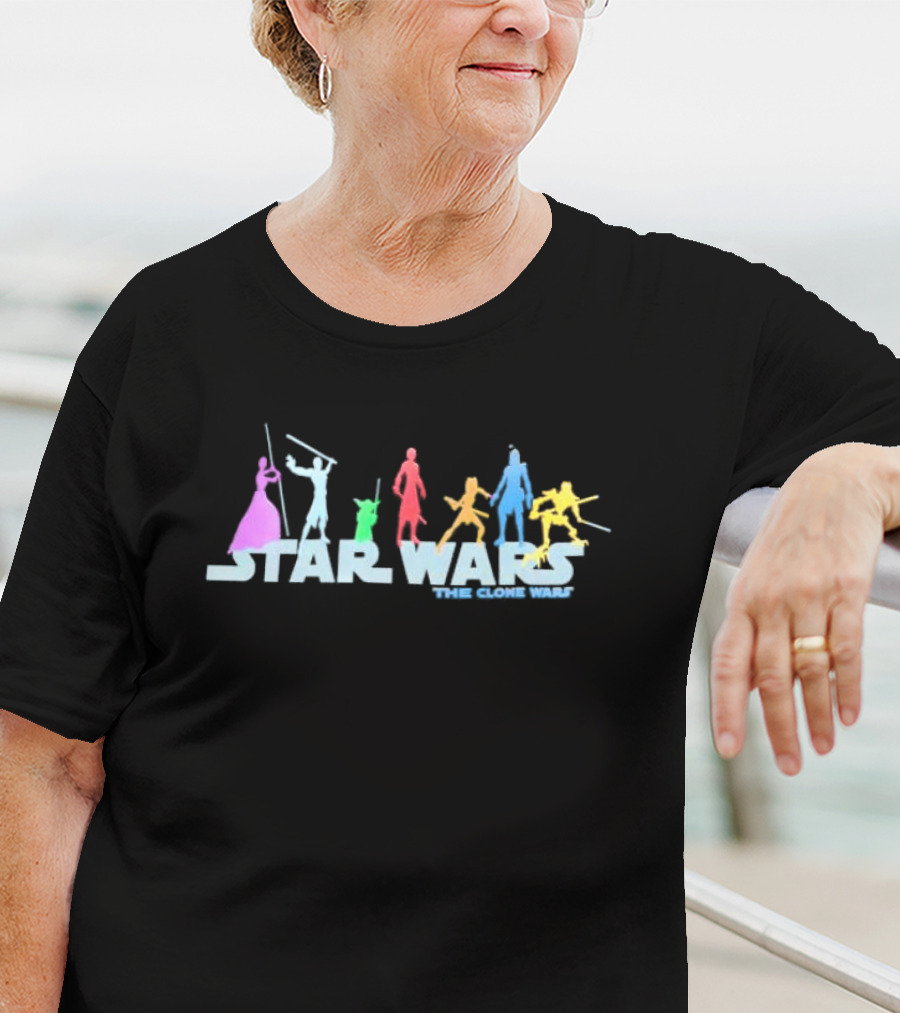Star Wars The Clone Wars Pride Rainbow T-Shirt