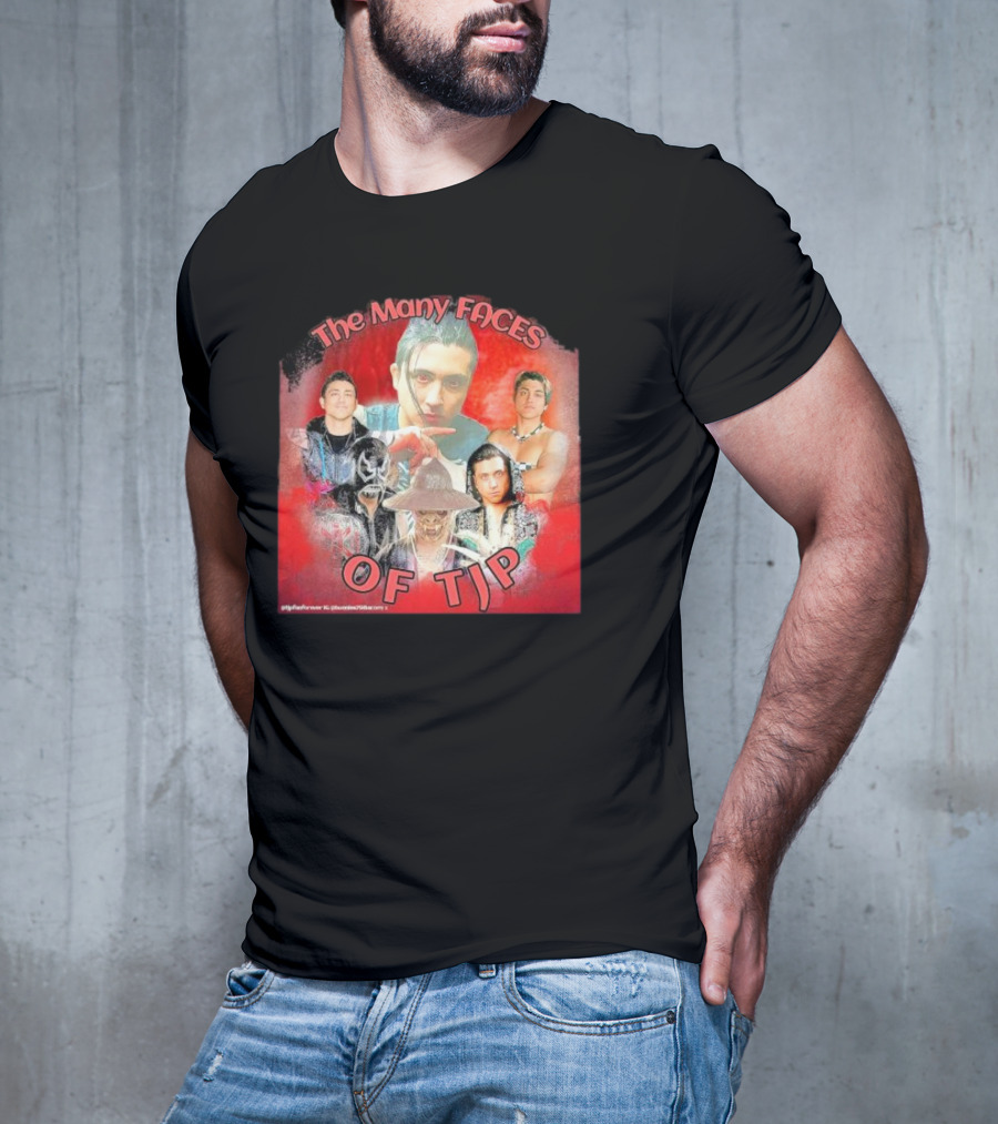 The Many Faces Of TJP Wrestler Transformations And Characters T-Shirt