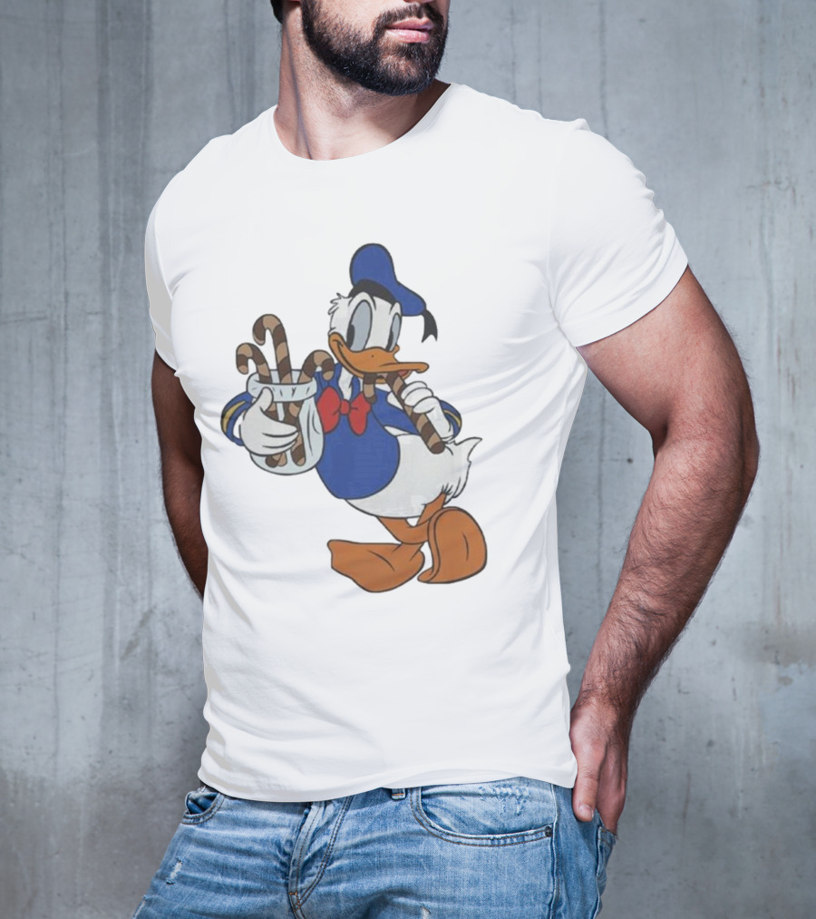 Donald Duck Festive Candy Canes T-Shirt