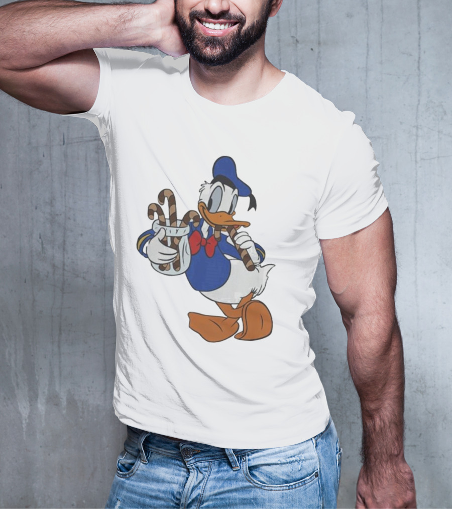 Donald Duck Festive Candy Canes T-Shirt