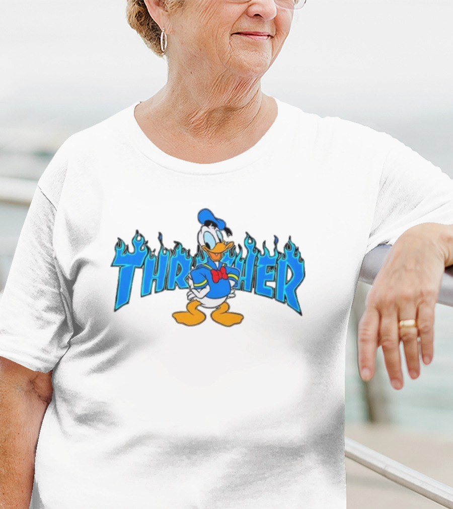 Donald Duck Thrasher Flame T-Shirt