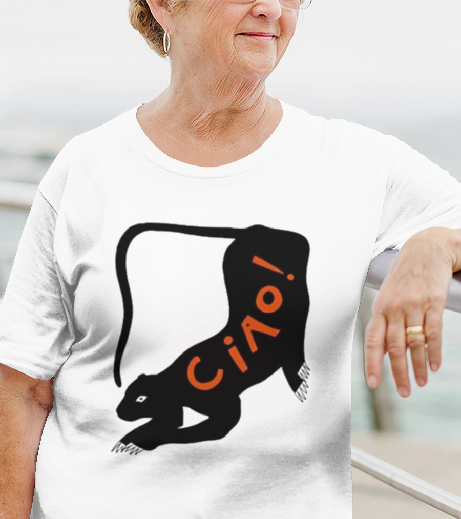 Elena Fiorenza Gatti Ciao Black Cat T-Shirt