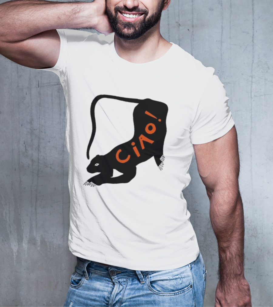 Elena Fiorenza Gatti Ciao Black Cat T-Shirt