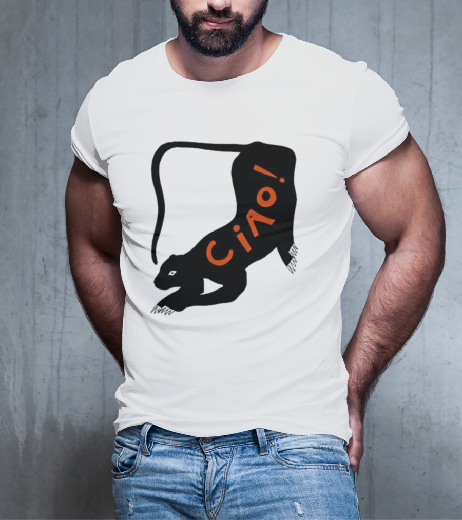 Elena Fiorenza Gatti Ciao Black Cat T-Shirt