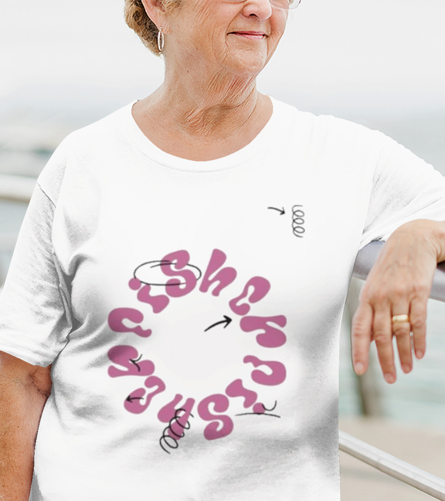 Fisher White Loop Essentials Circular Text T-Shirt