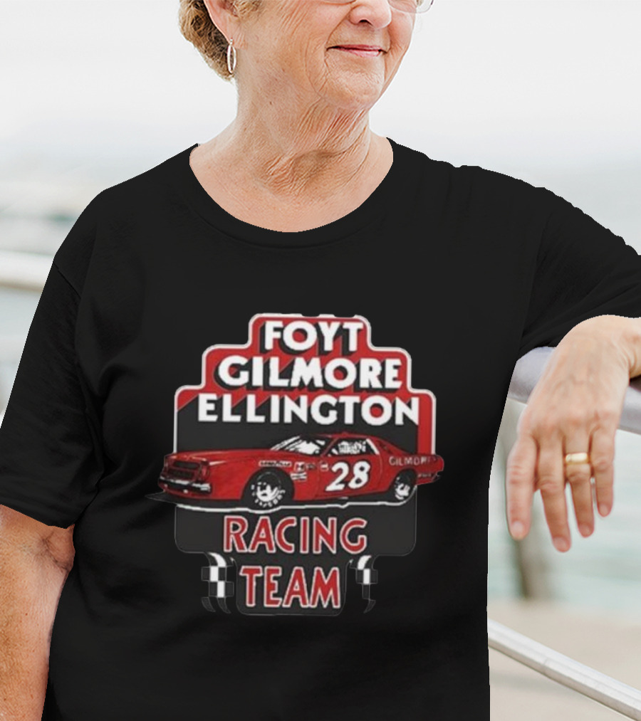 Foyt Gilmore Ellington Racing Team Car 28 Retro Motorsport T-Shirt