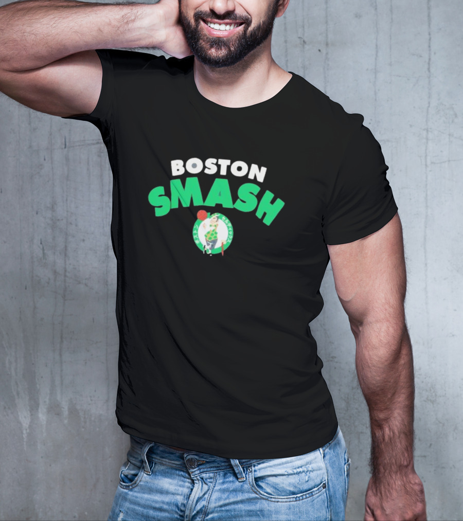 Boston Celtics Smash Basketball Emblem T-Shirt