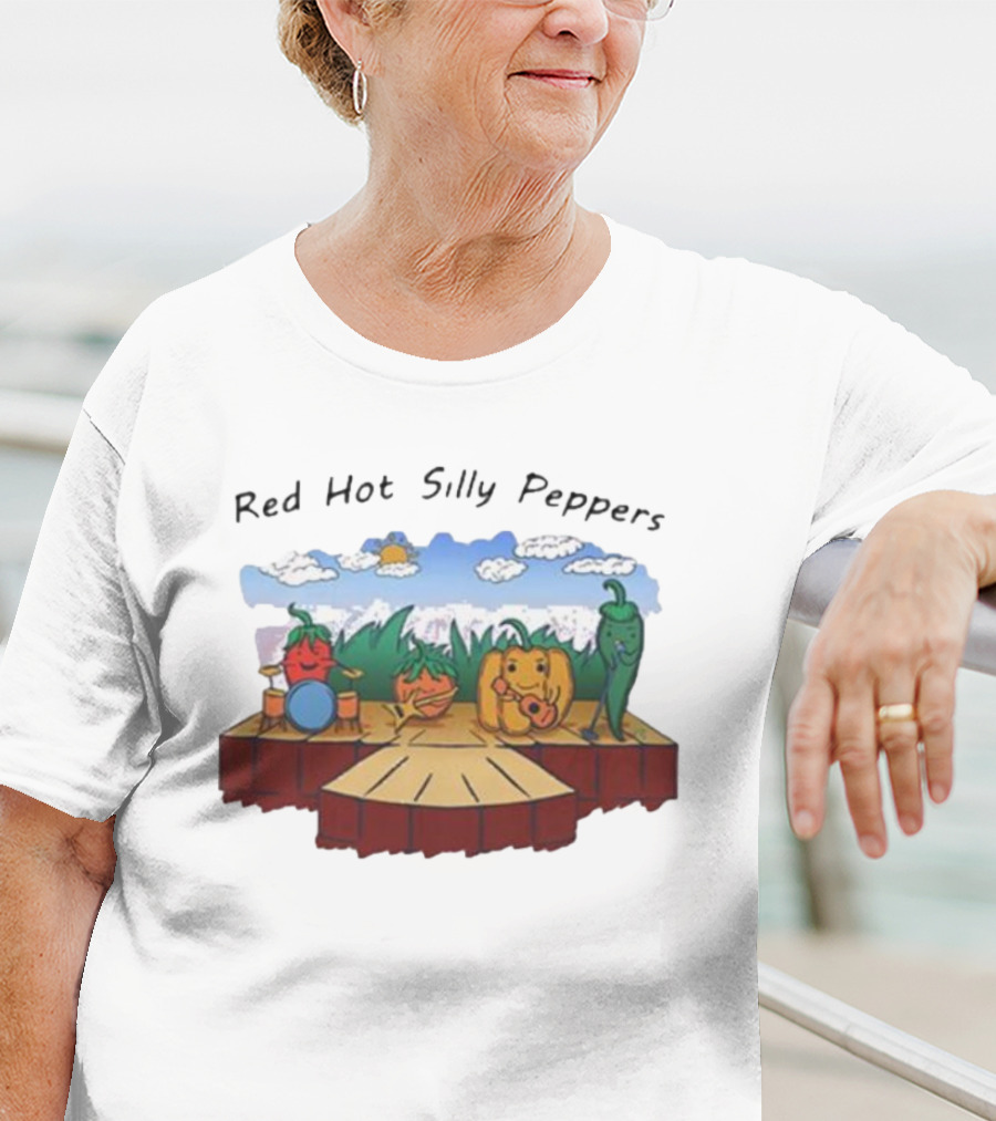 Red Hot Silly Peppers Vegetable Band Performance On Stage T-Shirt