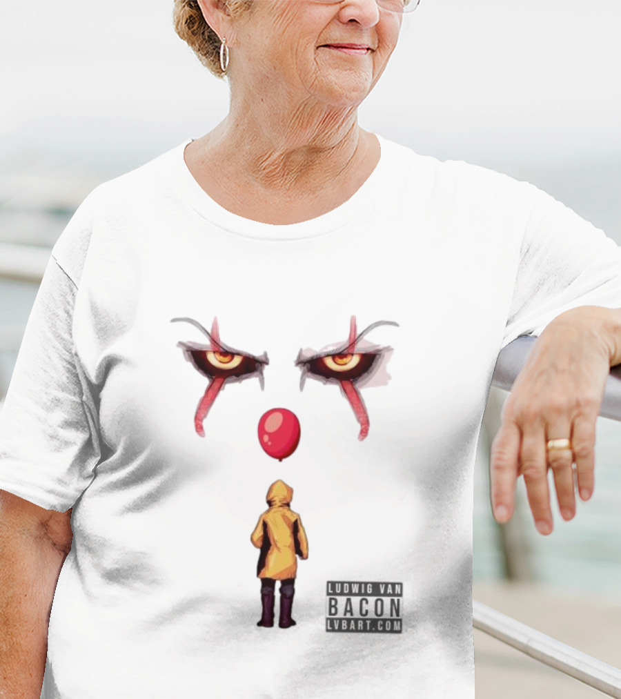 Ludwig Van Bacon It Lvbart Com Yellow Raincoat Red Balloon Eyes T-Shirt