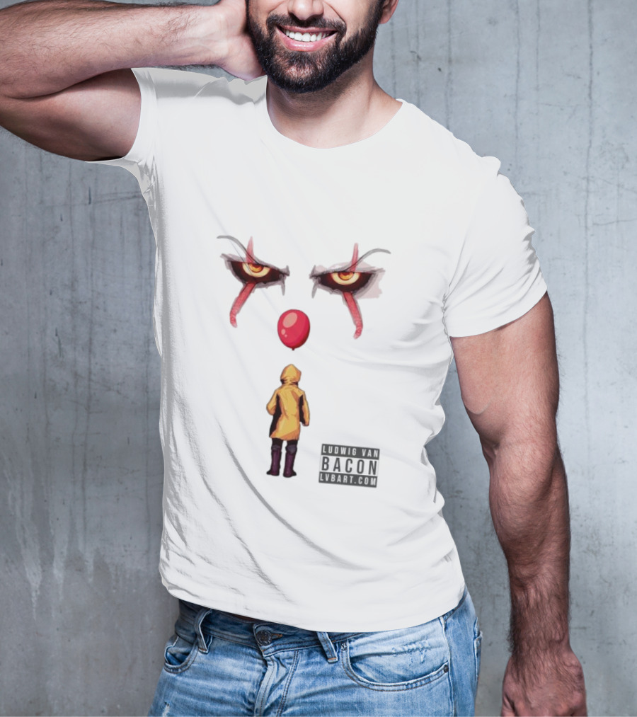 Ludwig Van Bacon It Lvbart Com Yellow Raincoat Red Balloon Eyes T-Shirt