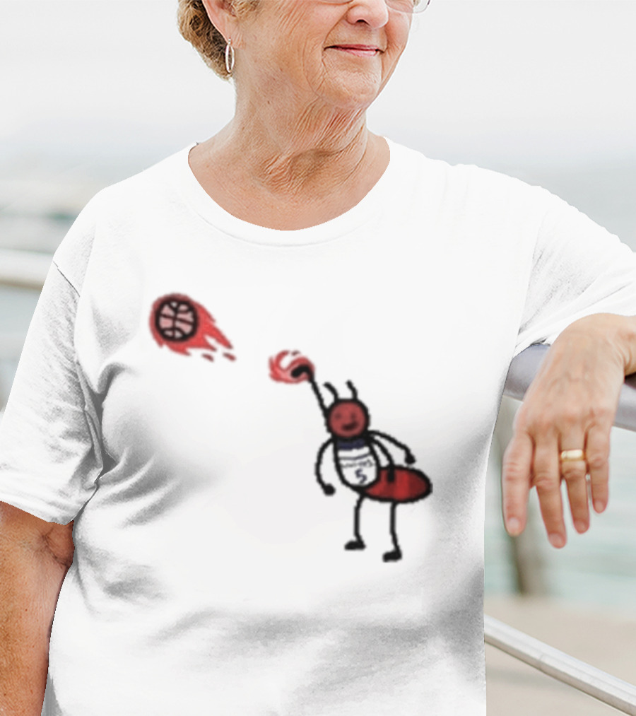 Paint Fire Ant Playing Basketball T-Shirt