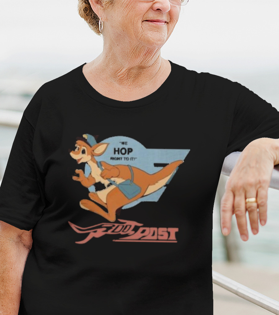 Roo Post We Hop Right To It Kangaroo Mail T-Shirt