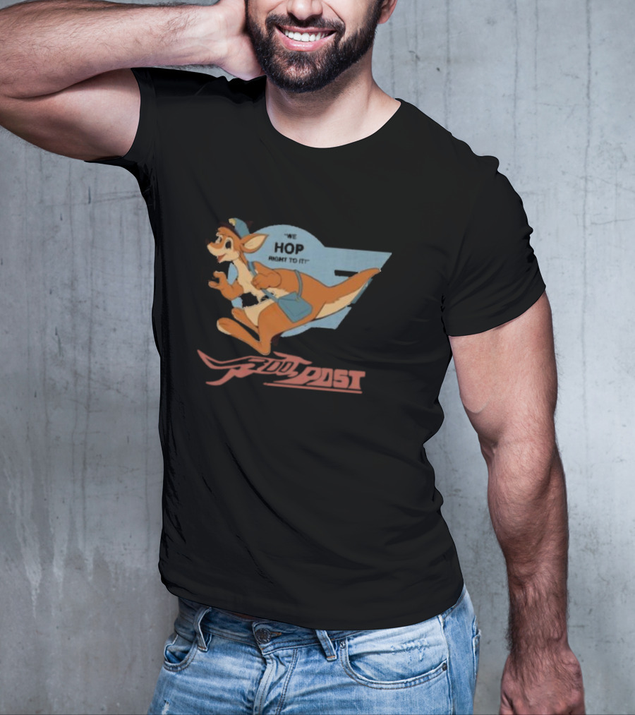 Roo Post We Hop Right To It Kangaroo Mail T-Shirt