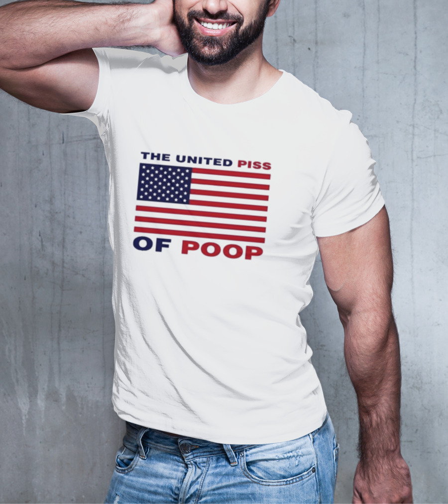 The United Piss Of Poop USA Flag Satire T-Shirt