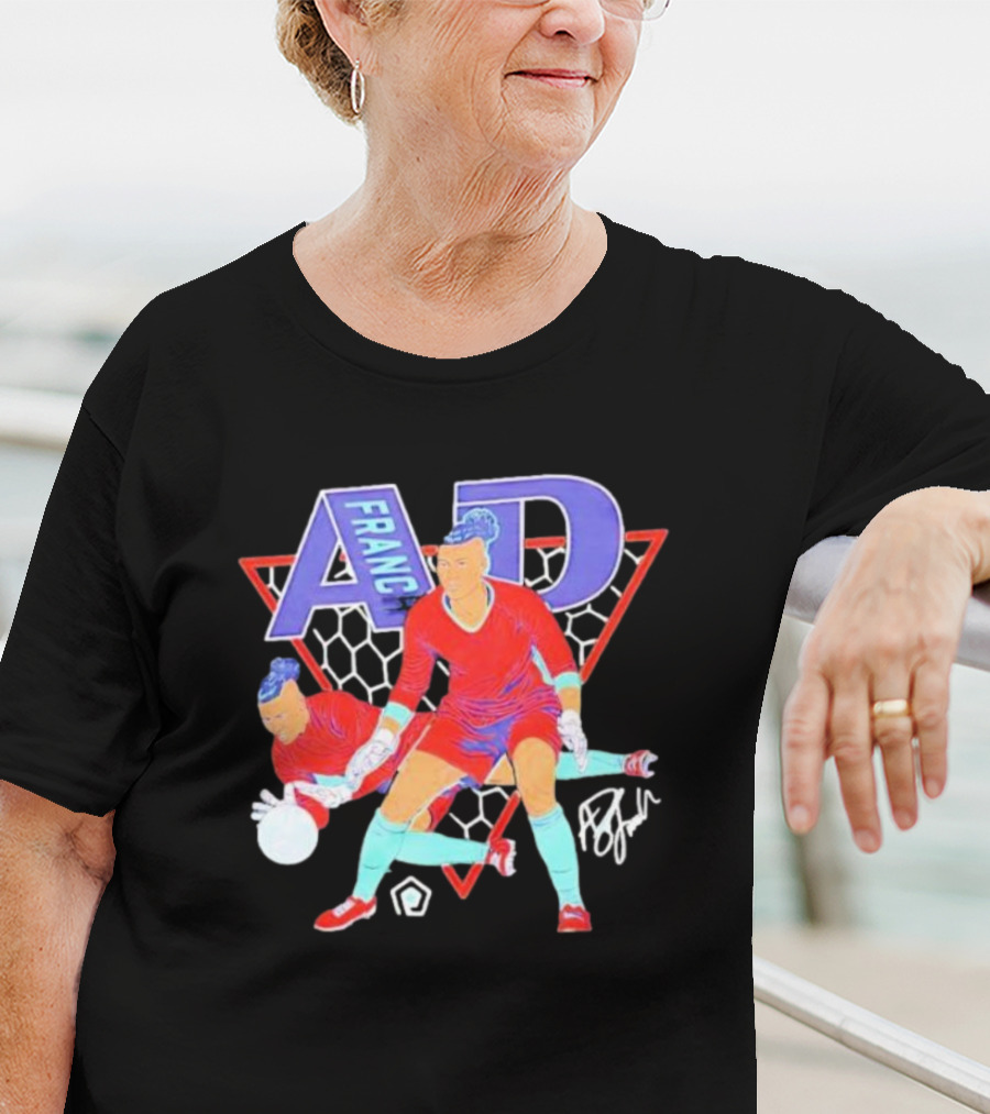 AD Franch Goalkeeper Caricature Signature Soccer T-Shirt