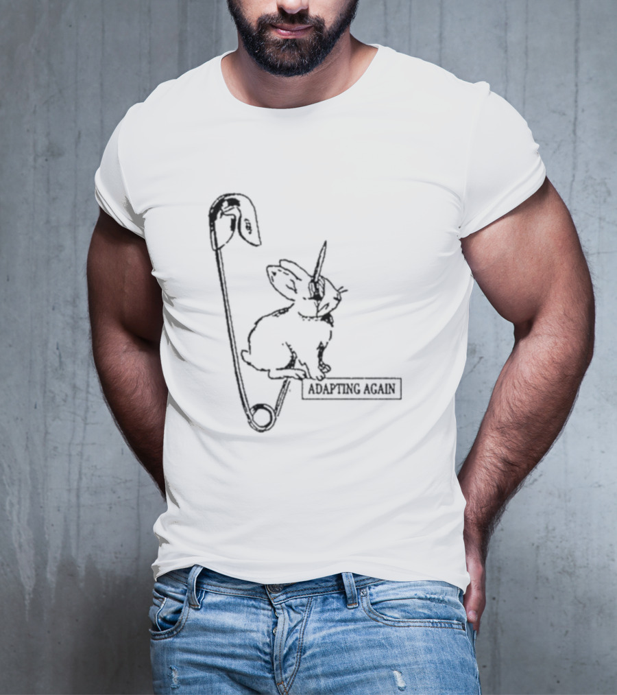 Adapting Again Bunny Safety Pin Unicorn T-Shirt