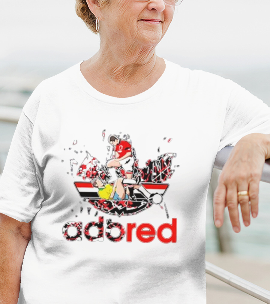 Adored Splatter Football Tackle T-Shirt