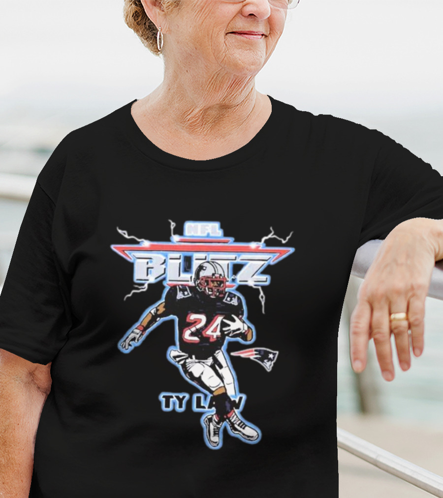 NFL Blitz Patriots Ty Law 24 Running Back T-Shirt