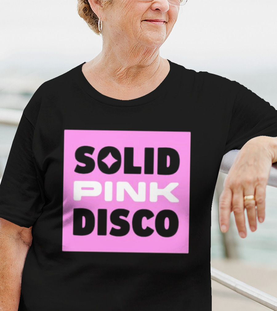 SOLID PINK DISCO Starburst Retro Block T-Shirt