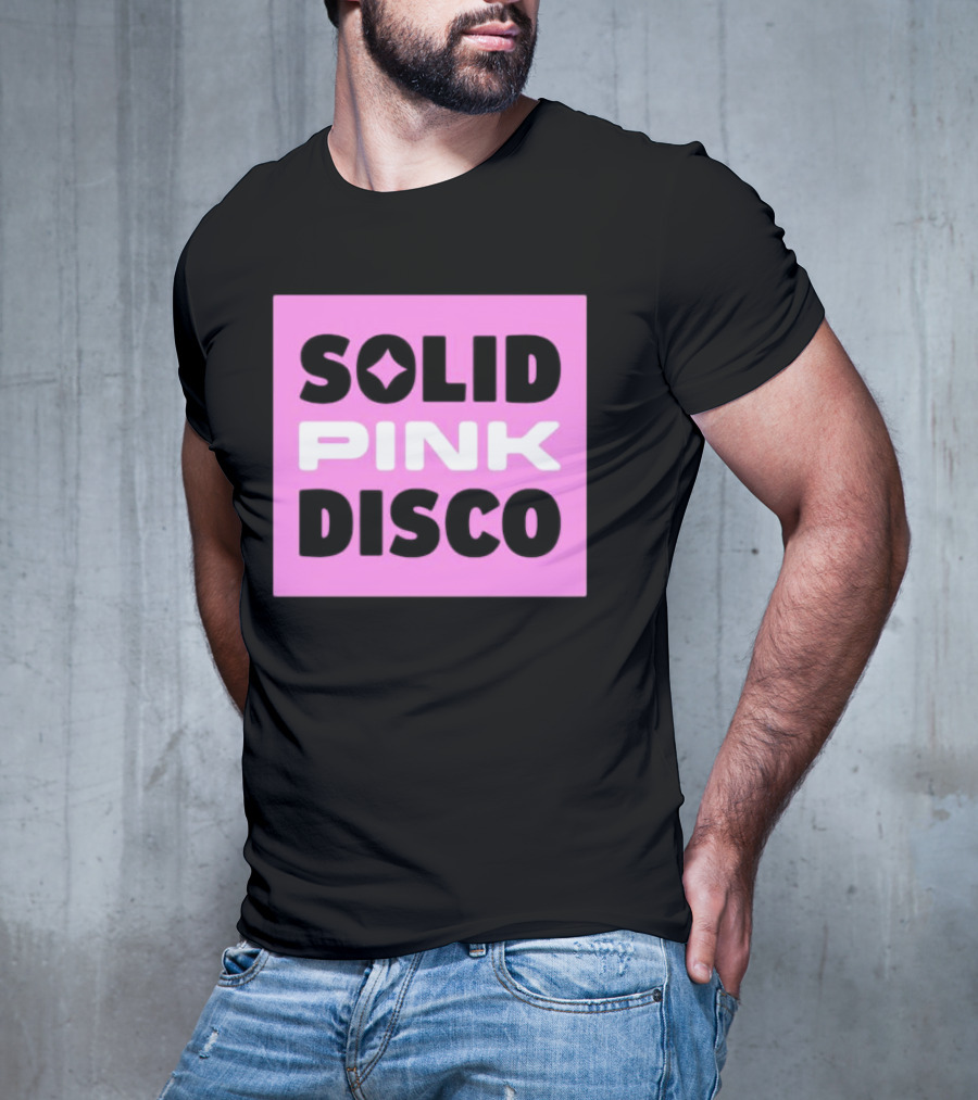 SOLID PINK DISCO Starburst Retro Block T-Shirt