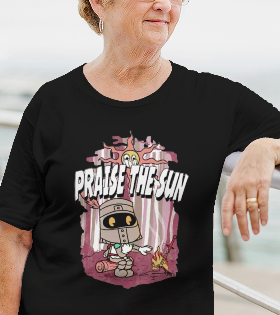 PRAISE THE SUN KNIGHT DARK SOULS BONFIRE ANIME STYLE 소울 헤드폰 T-Shirt
