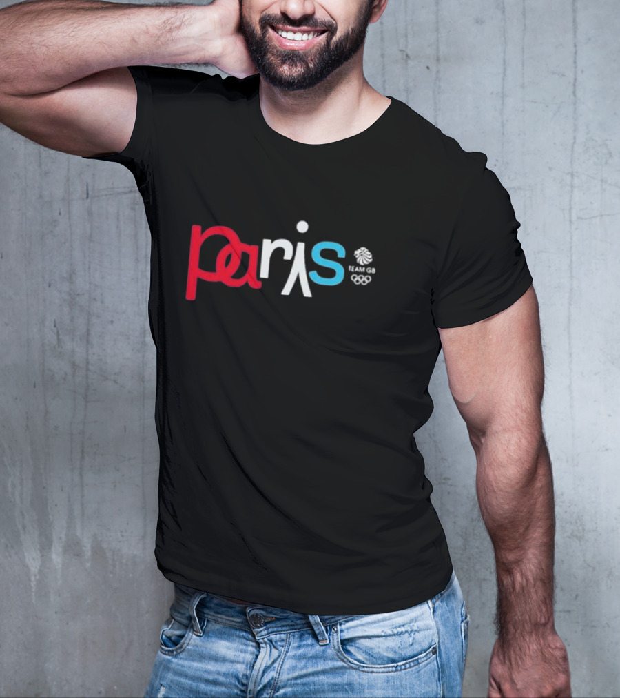 Paris Team GB Eiffel Olympic Rings T-Shirt