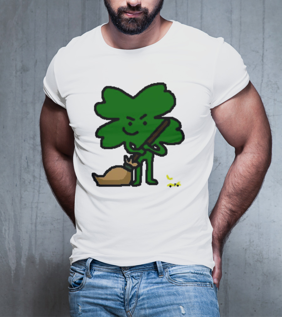 The Celtics Sweep The Pacers NBA Paint Shamrock Holding Broom T-Shirt