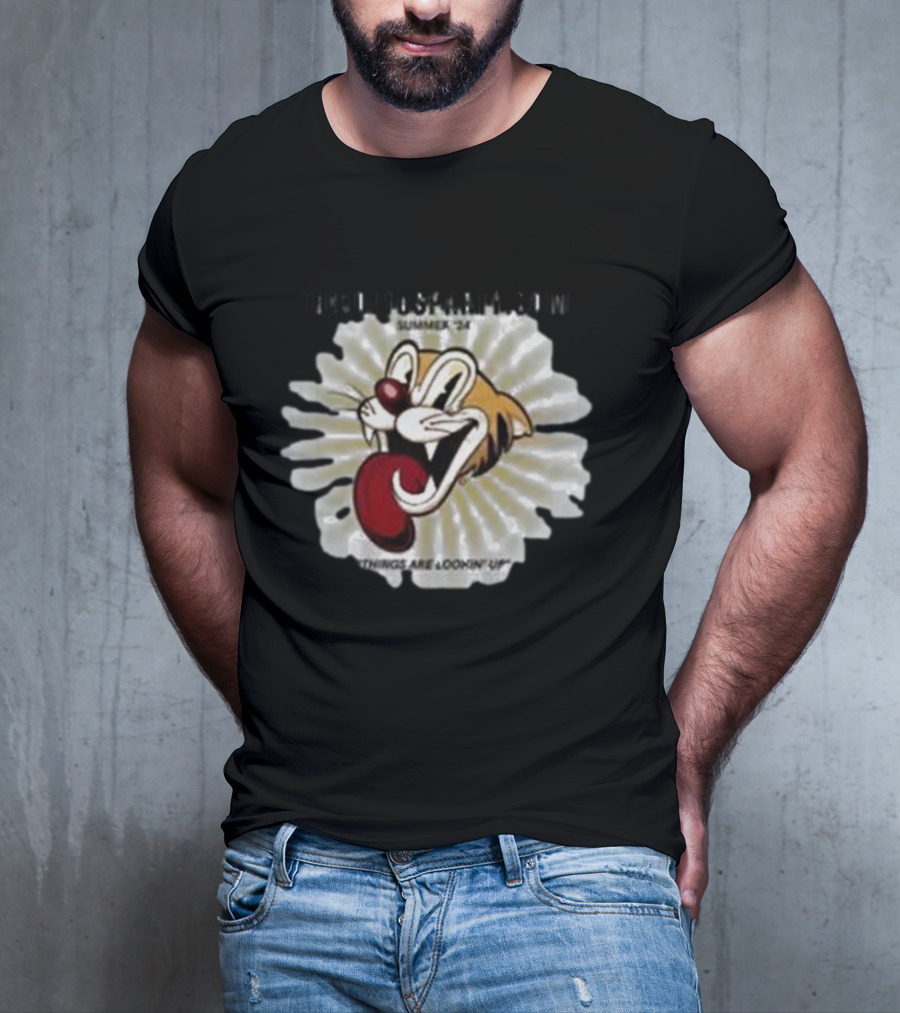 THELOFTUSPARTY.COM Summer ’24 Things Are Lookin Up Playful Cartoon Face T-Shirt