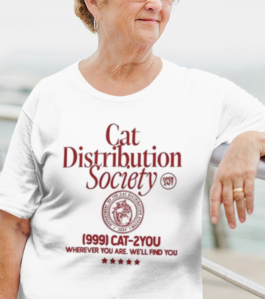Weirdlilguys Cat Distribution Society Wherever You Are We'll Find You 999 Cat-2You T-Shirt